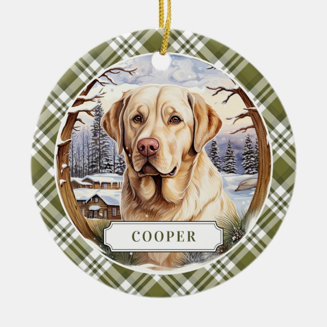 Labrador Retriever Ceramic Circle Ornament (Framsidan)