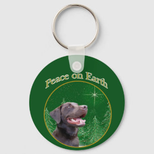 Labrador Retriever (choc) Peace Nyckelring