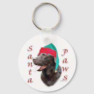 Labrador Retriever (choc) Santa Tassar Nyckelring