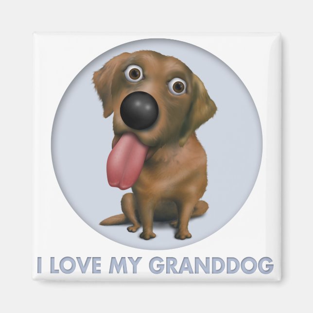 Labrador Retriever (Chocolate) Granddog Magnet (Framsidan)
