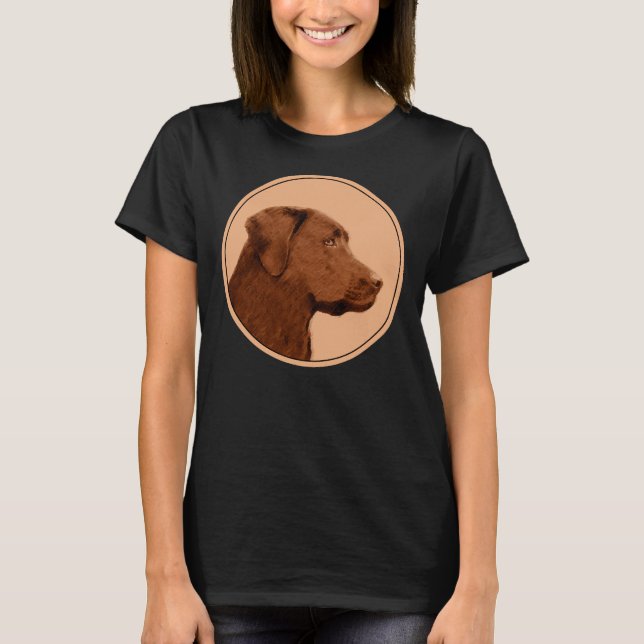 Labrador Retriever Chocolate T Shirt (Framsida)