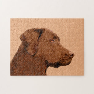 Labrador Retriever (choklad) - färgning - Hund Ar Pussel