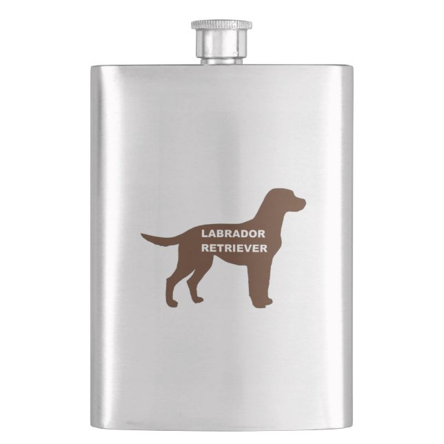 Labrador Retriever choklad namn färg silo Fickplunta (Framsidan)