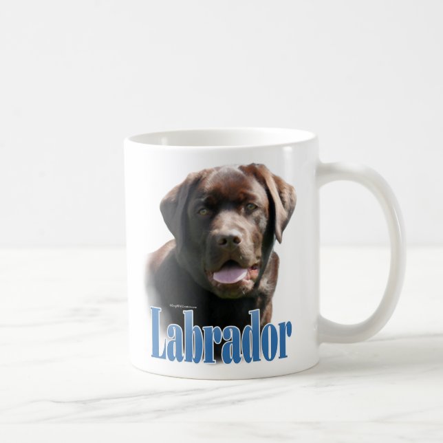 Labrador Retriever (choklad) Namn Kaffemugg (Höger)