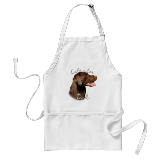 Labrador Retriever (choklad) Pappa 2 Förkläde (Framsidan)