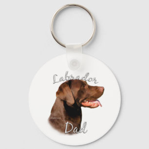Labrador Retriever (choklad) Pappa 2 Nyckelring