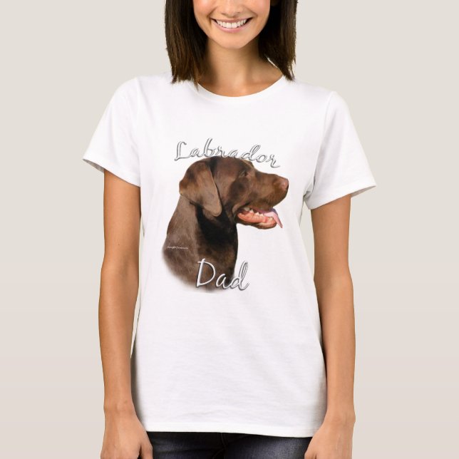Labrador Retriever (choklad) Pappa 2 T-shirt (Framsida)