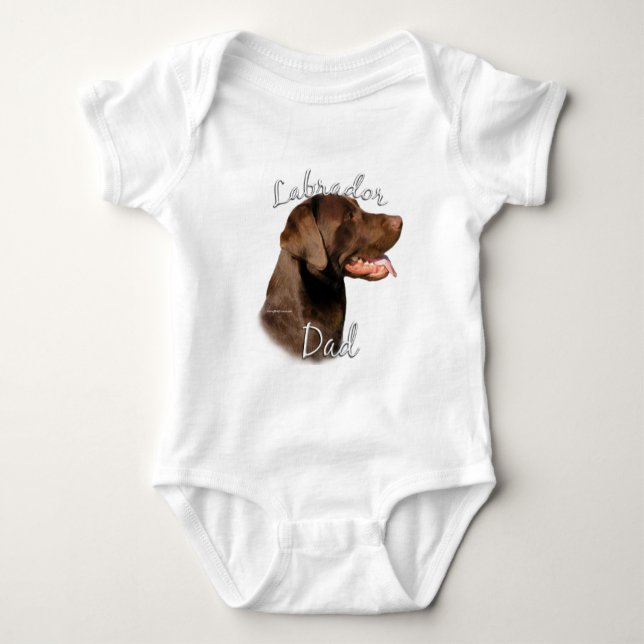 Labrador Retriever (choklad) Pappa 2 Tee Shirt (Framsida)