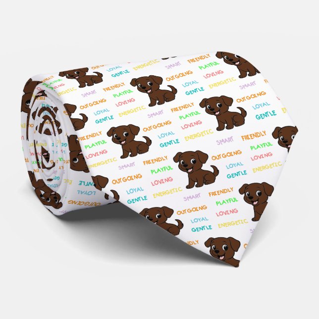 Labrador Retriever Choklad Seriegestaltning Slips (Rullad)