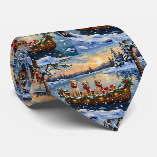 Labrador Retriever Christmas Boat Holiday Slips (Rullad)