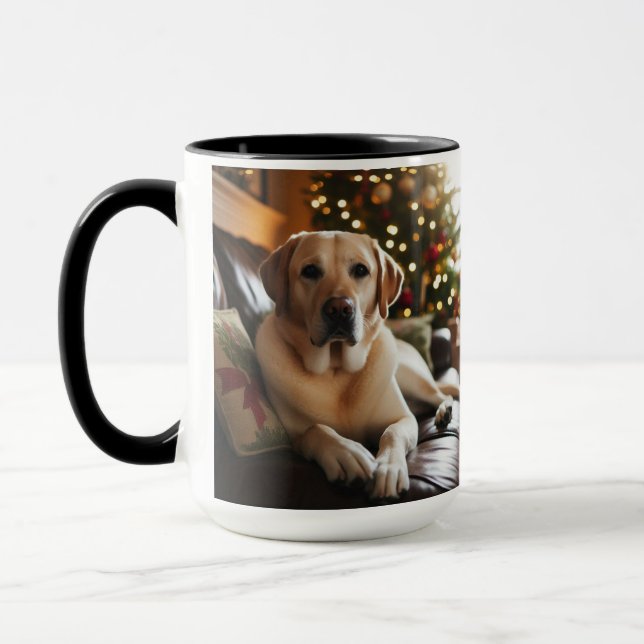Labrador Retriever Christmas Coffee Mug Cup Mugg (Vänster)