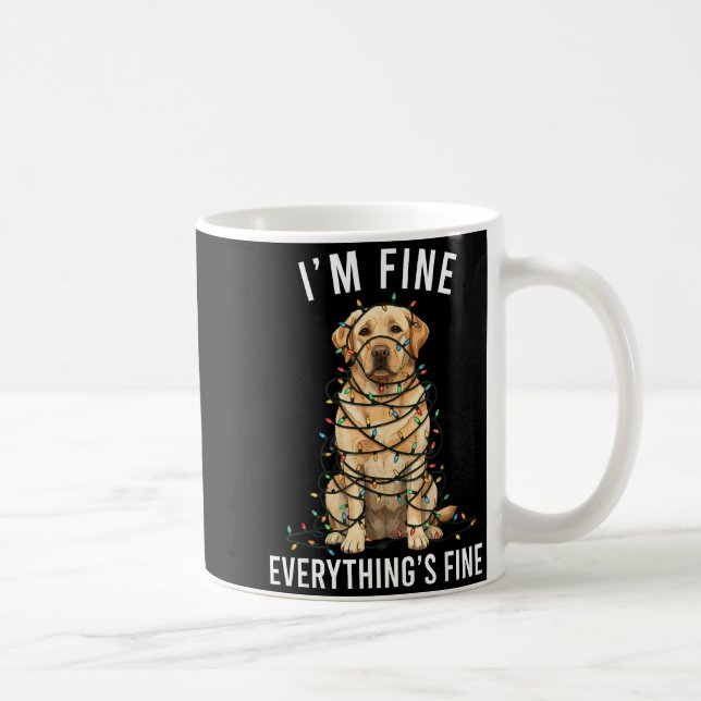 Labrador Retriever Christmas I'm Fine Everything I Kaffemugg (Höger)