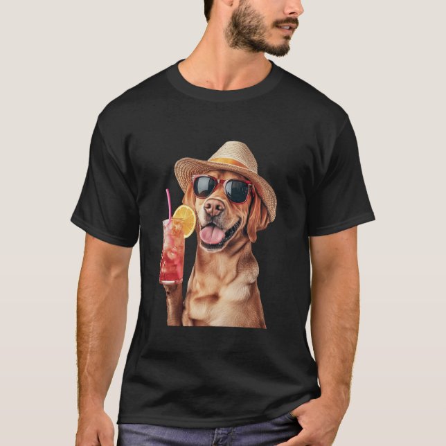 Labrador Retriever Cocktail T Shirt (Framsida)