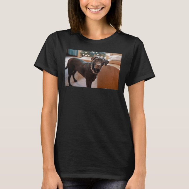 Labrador Retriever Cute Ansikte T Shirt (Framsida)