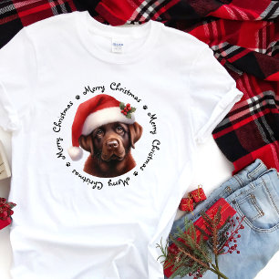 Labrador Retriever Cute Santa Hund Familjjul T Shirt