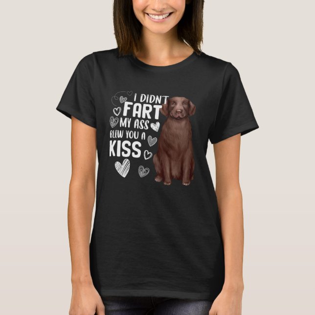 Labrador Retriever Dog   Cute Fart Blew Kiss T Shirt (Framsida)