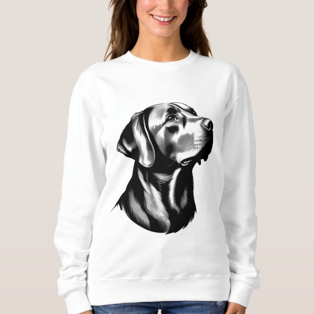 Labrador Retriever Dog Mom Illustration Sweatshirt T Shirt (Framsida)