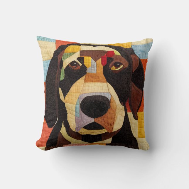 Labrador Retriever Dog Patchwork Quilt by kedoki Kudde (Framsida)