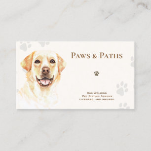 Labrador Retriever Dog Walker Pet Sitta Visitkort