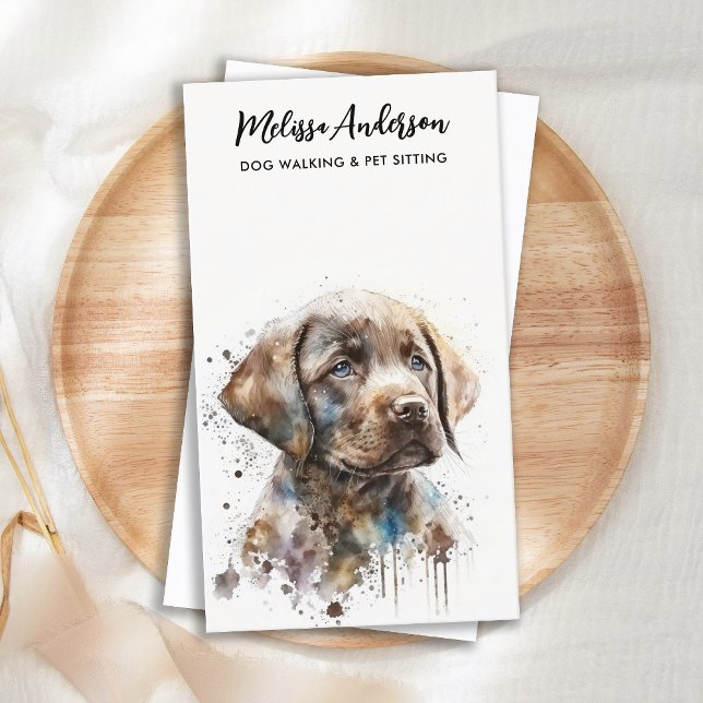 Labrador Retriever Dog Walker Pet Sitter Puppy Visitkort (Skapare uppladdad)
