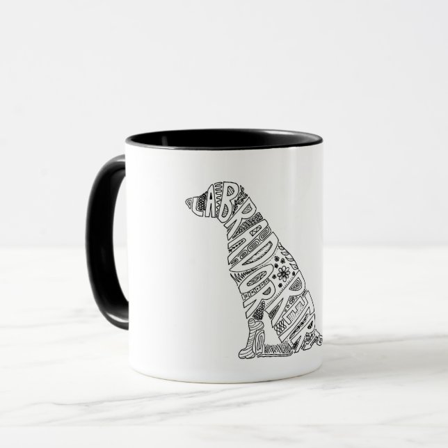Labrador Retriever Doodle Design Mugg (Framsida vänster)