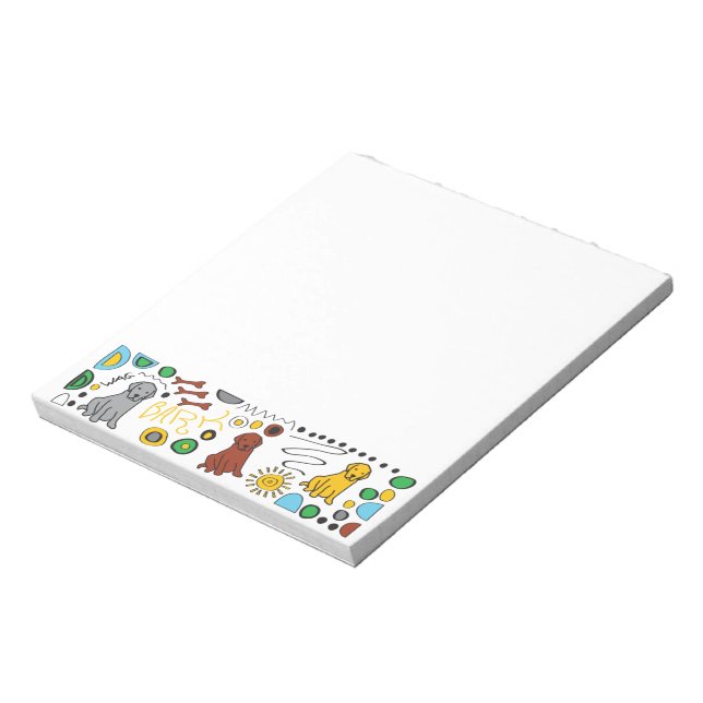 Labrador Retriever Fäcky Note Pad Anteckningsblock (Roterad)