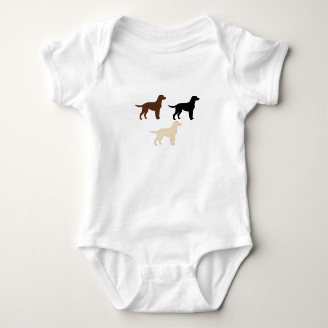 labrador retriever färgsilhuetter t shirt (Framsida)