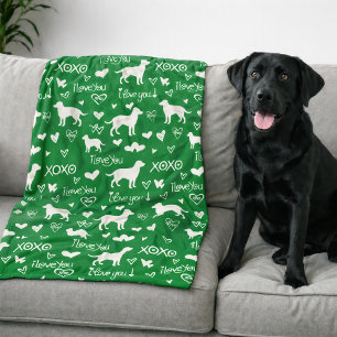 Labrador Retriever filt med hjärtdoodle