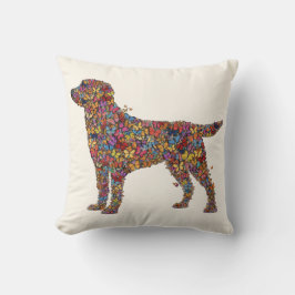 Labrador Retriever Fjärils Siluett | Dog Mama Kudde