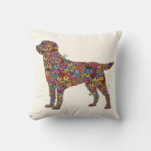 Labrador Retriever Fjärils Siluett Dog Mama Kudde