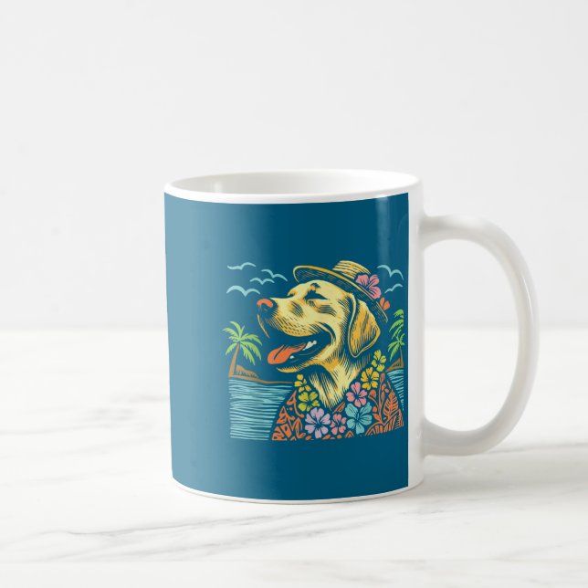 Labrador Retriever Floral Trocal Summer Vibes Hawa Kaffemugg (Höger)