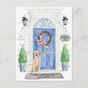 Labrador Retriever Flytta Announement Postcard Vykort
