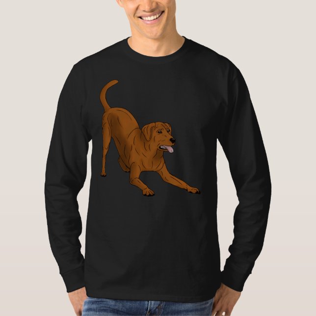 Labrador Retriever Fox Red Play Bow T Shirt (Framsida)