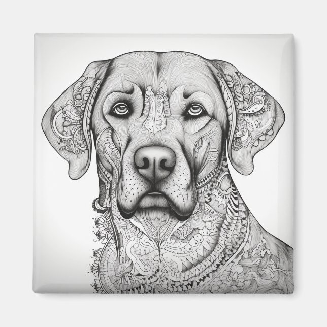 Labrador Retriever Fridge Magnet (Framsidan)
