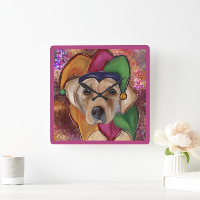 LABRADOR RETRIEVER            FYRKANTIG KLOCKA (Hem)