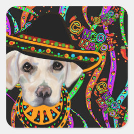 Labrador Retriever Fyrkantigt Klistermärke