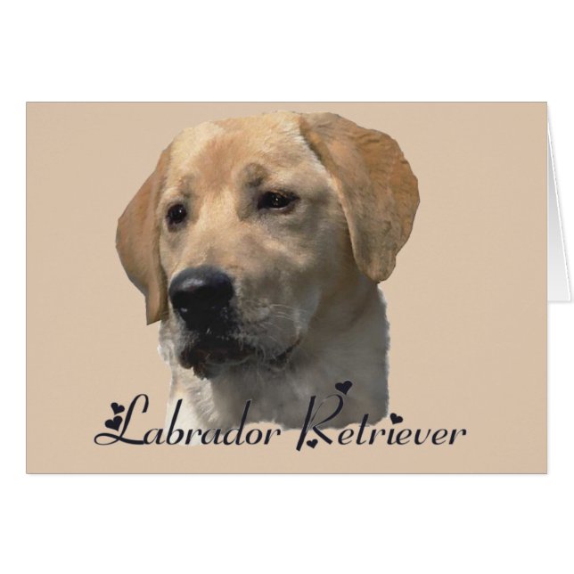 Labrador Retriever-gåvor Hälsningskort (Framsidan Horizontal)