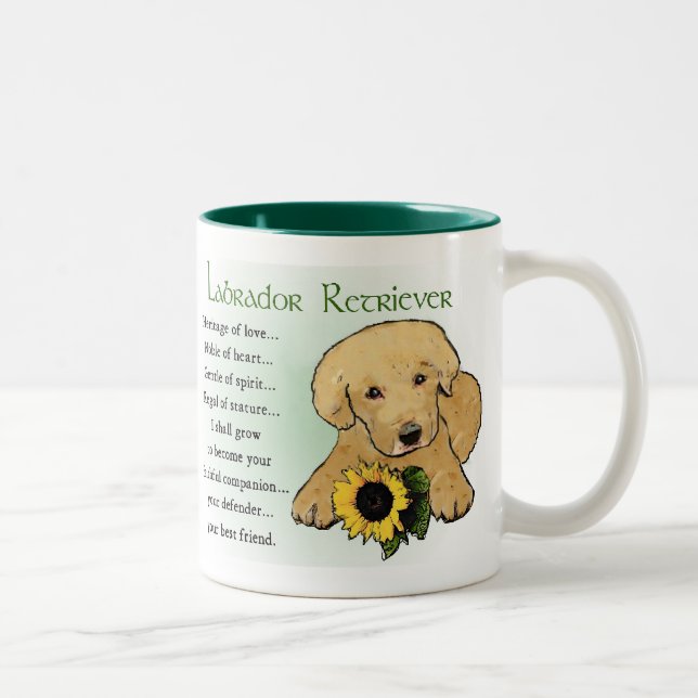Labrador Retriever-gåvor Två-Tonad Mugg (Höger)