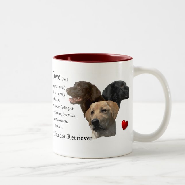 Labrador Retriever-gåvor Två-Tonad Mugg (Höger)