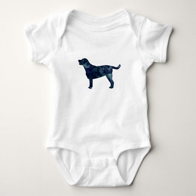 Labrador Retriever Geometric Mönster Silhouette T-shirt (Framsida)