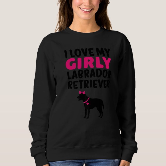 Labrador Retriever Girl Girly Hund Gender Reveal C T Shirt (Framsida)