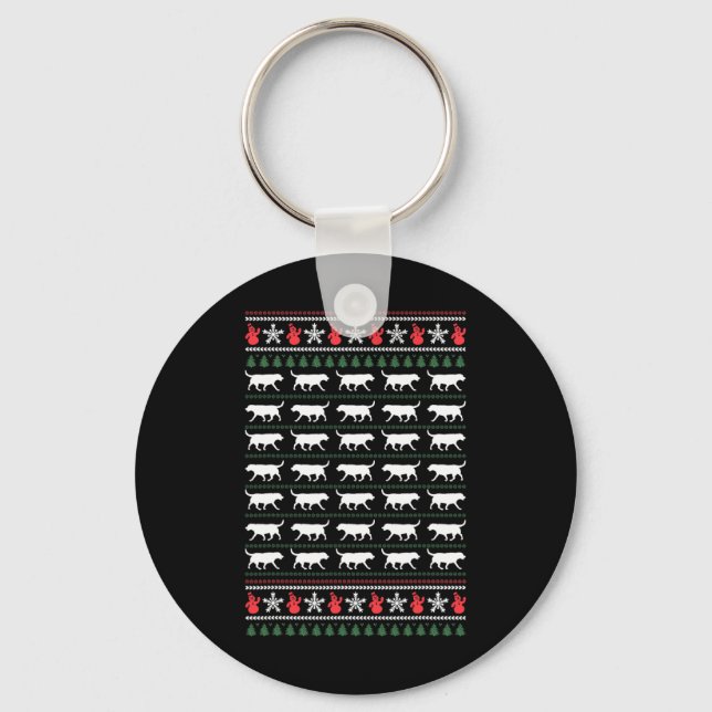 Labrador Retriever God jul Ugly Sweater Do Nyckelring (Framsida)