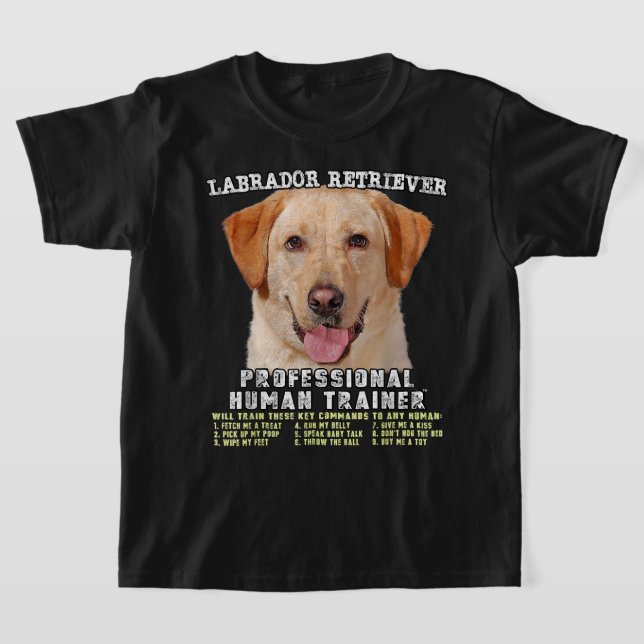 Labrador Retriever Gul lab Professionell Human T Shirt (Laydown)