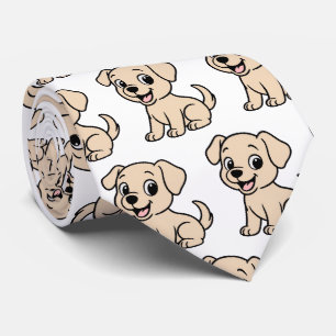 Labrador Retriever Gul Tecknad Sittande Slips