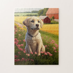 Labrador Retriever Gul Valp Pussel