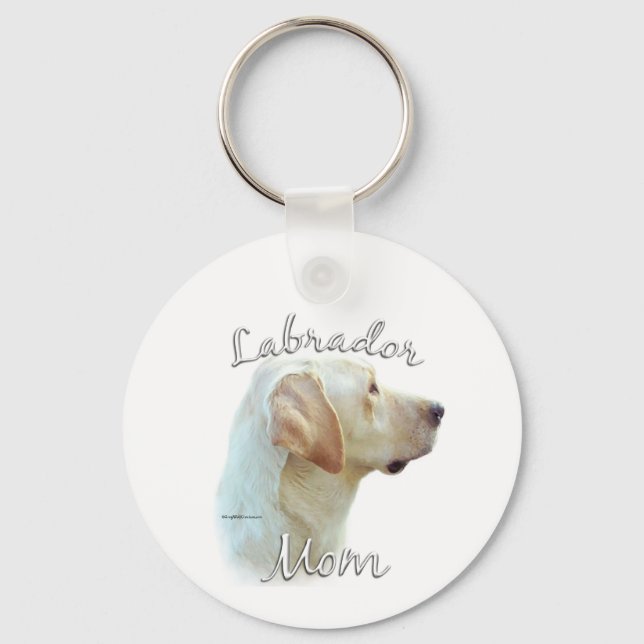 Labrador Retriever (gult) Mamma 2 Nyckelring (Framsida)