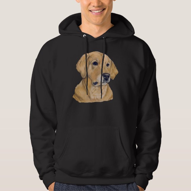 Labrador Retriever Gult P Hoodie (Framsida)