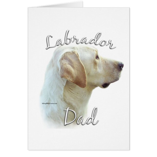 Labrador Retriever (gult) Pappa 2 Hälsningskort (Framsidan)