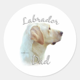 Labrador Retriever (gult) Pappa 2 Runt Klistermärke