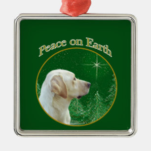 Labrador Retriever (gult) Peace Julgransprydnad Metall